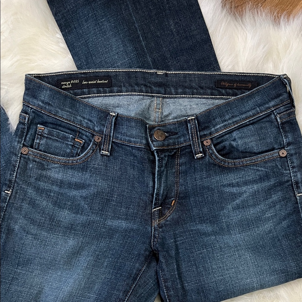 Citizens Of Humanity Dark Blue Boot Cut Jeans